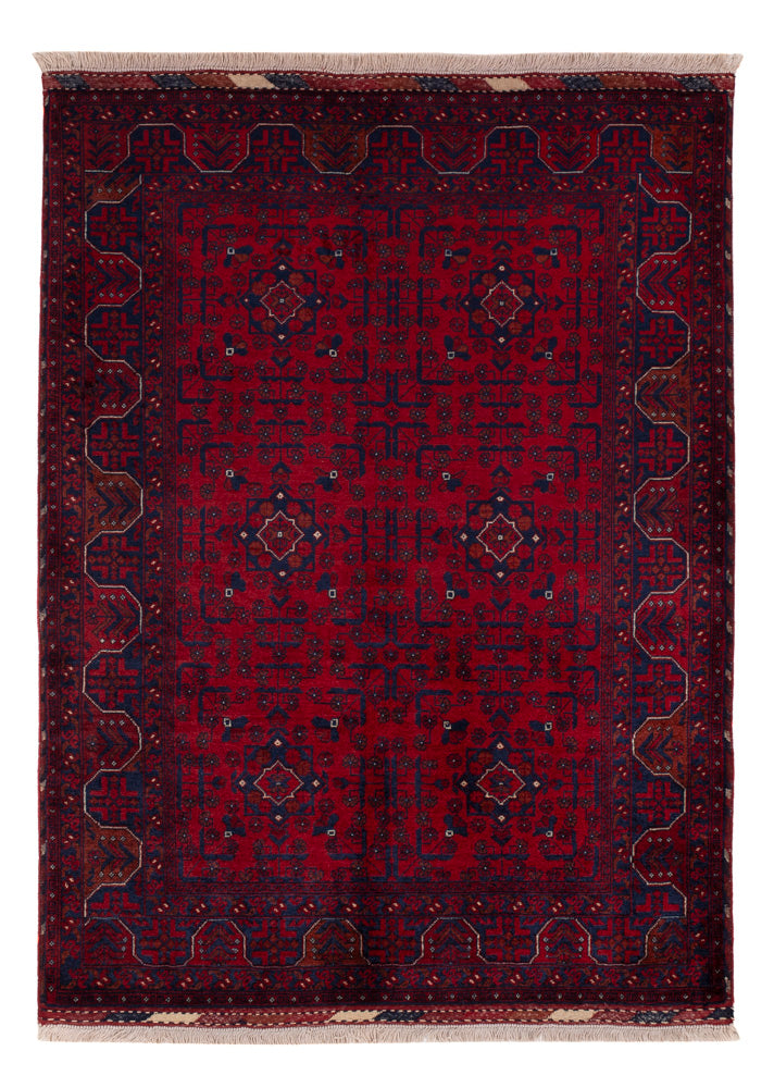Afghan Rug - Royal - 140 x 103 cm - red