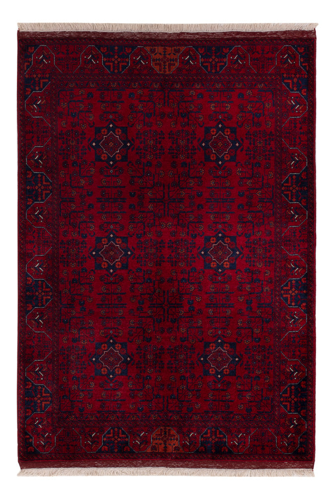 Afghan Rug - Royal - 150 x 103 cm - red