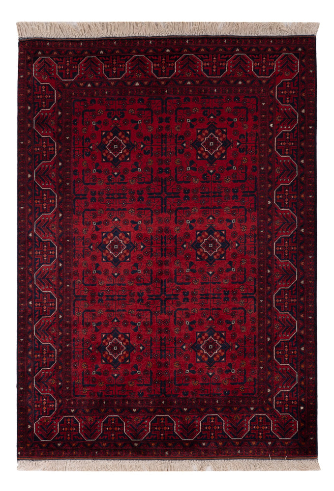 Afghan Rug - Royal - 141 x 99 cm - red