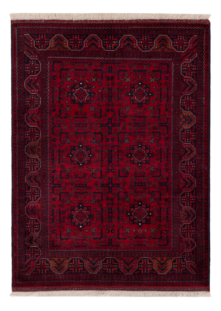 Afghan Rug - Royal - 138 x 101 cm - red
