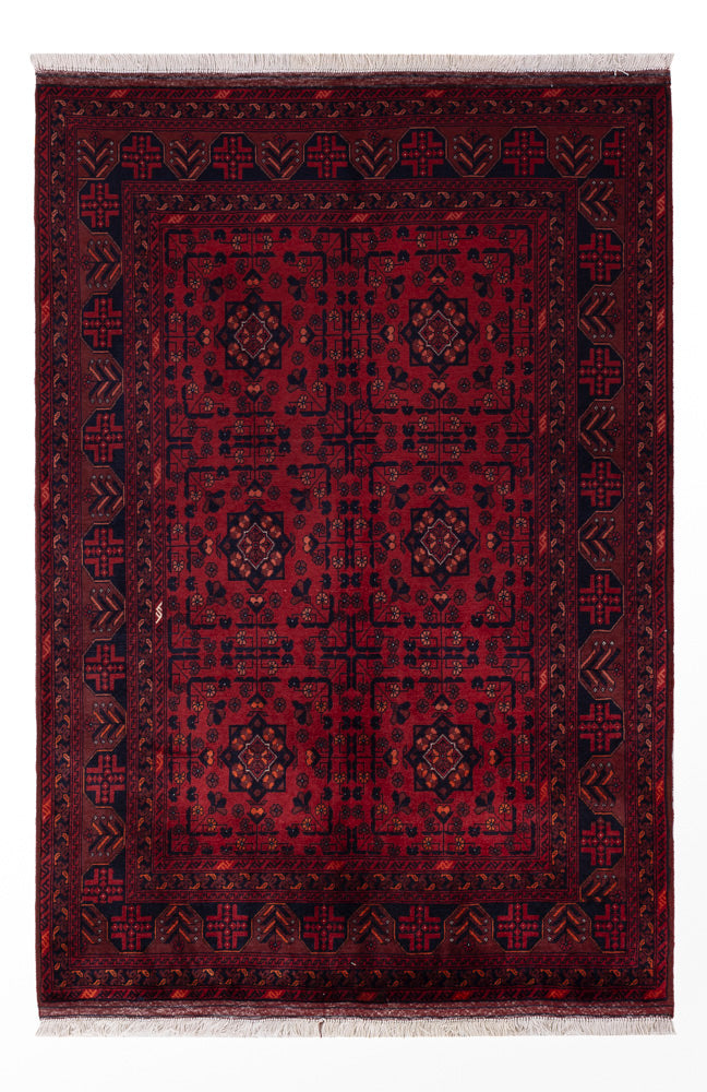 Afghan Rug - Royal - 149 x 101 cm - red
