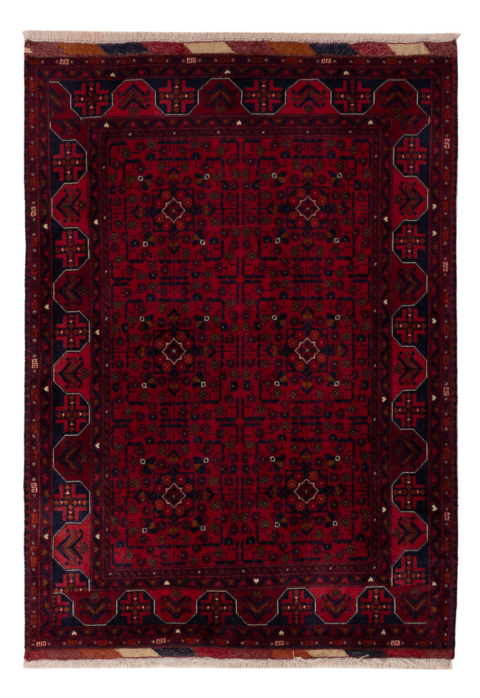 Afghan Rug - Royal - 139 x 100 cm - red