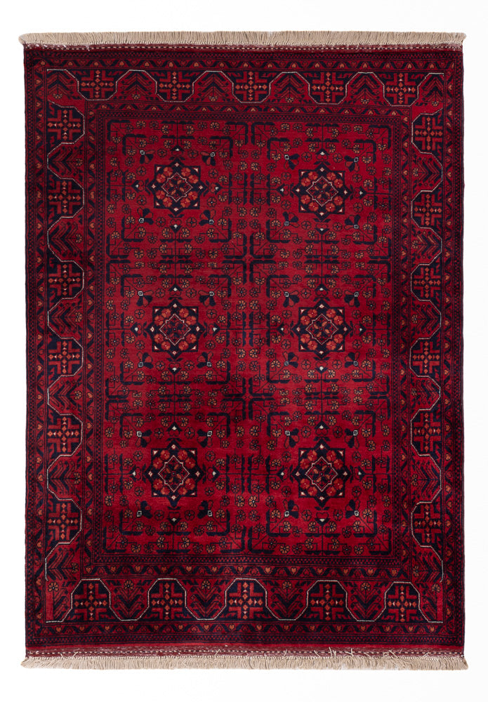 Afghan Rug - Royal - 138 x 101 cm - red