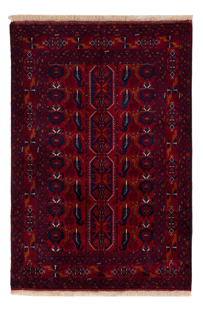 Afghan Rug - Royal - 147 x 99 cm - red