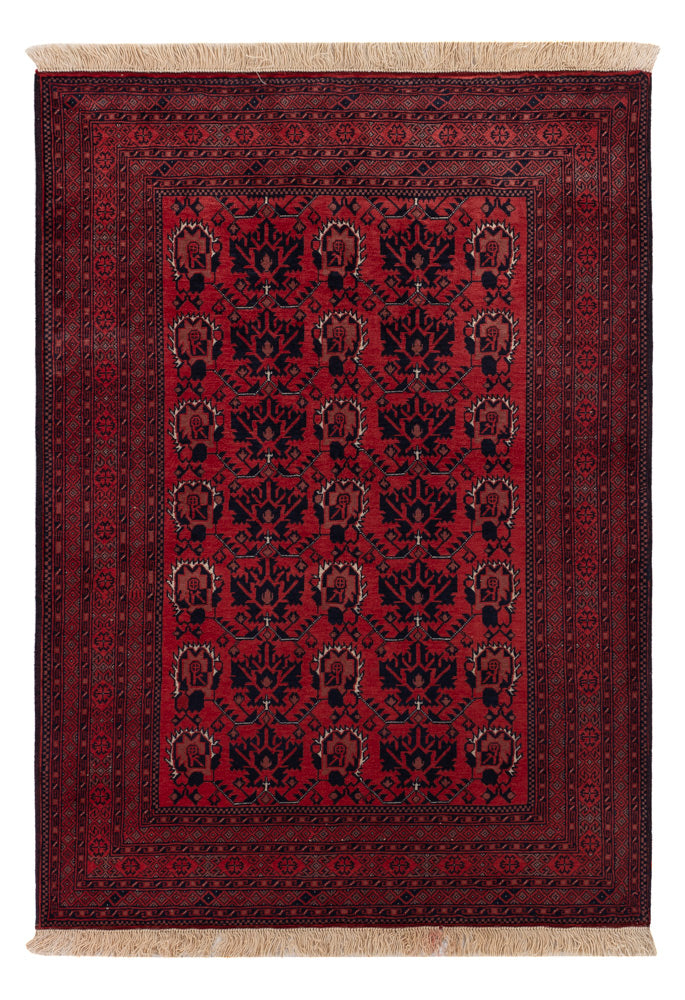Afghan Rug - Royal - 148 x 100 cm - red