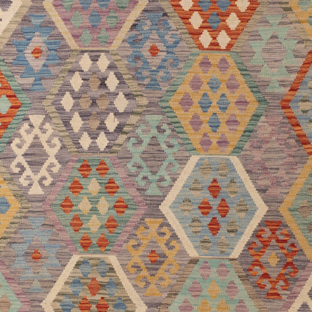 Kelim Rug - Splash - 344 x 255 cm - colorful