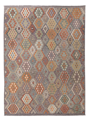 Kelim Rug - Splash - 346 x 257 cm - colorful