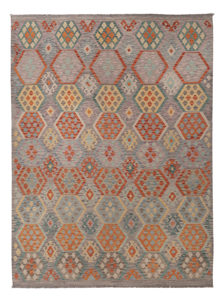 Kelim Rug - Splash - 337 x 251 cm - colorful