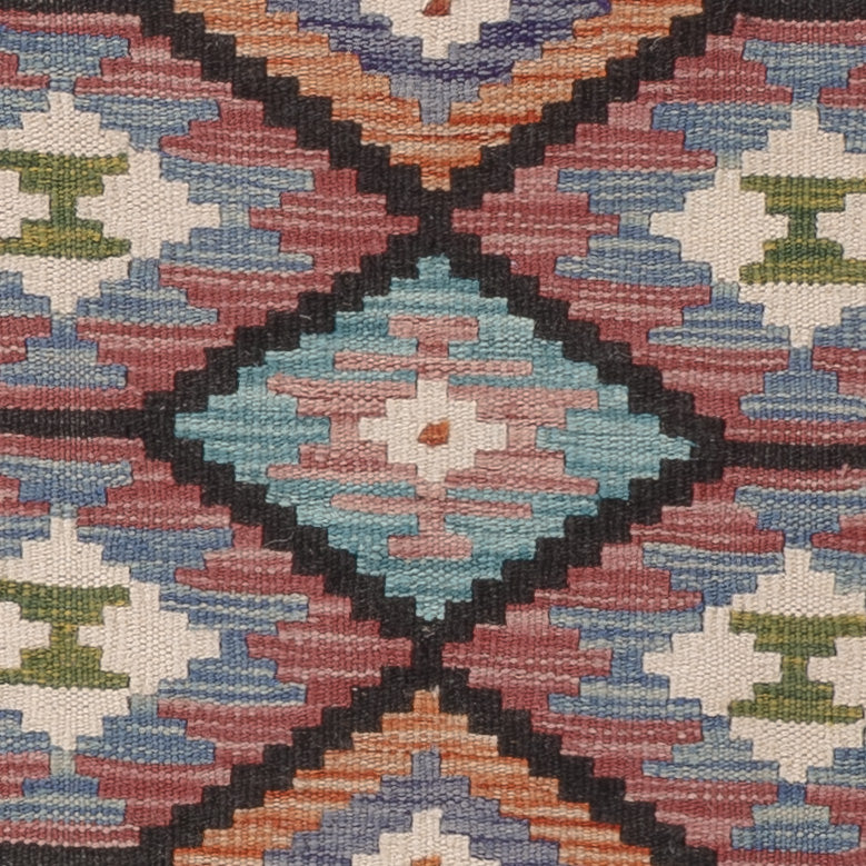 Kelim Rug - Splash square  - 102 x 101 cm - multicolored