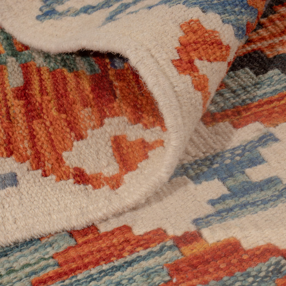 Kelim Rug - Splash square  - 102 x 101 cm - multicolored