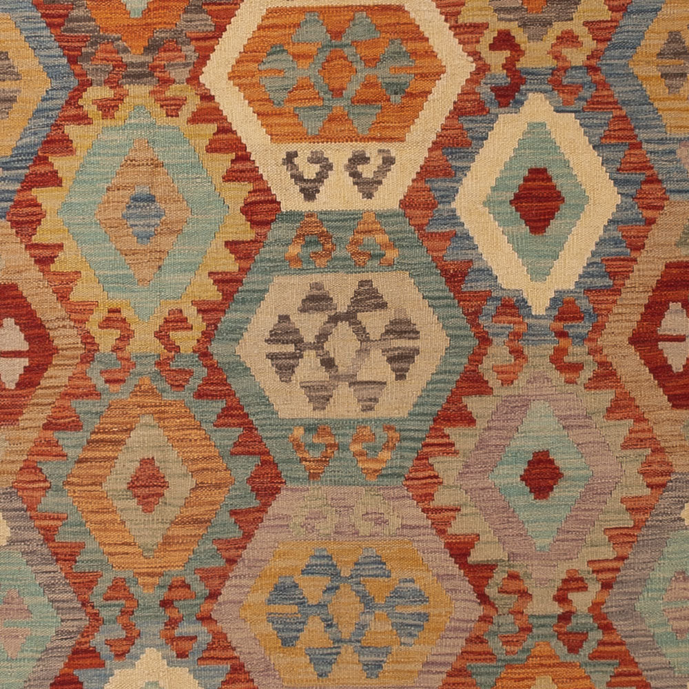 Kelim Rug - Splash - 352 x 256 cm - colorful