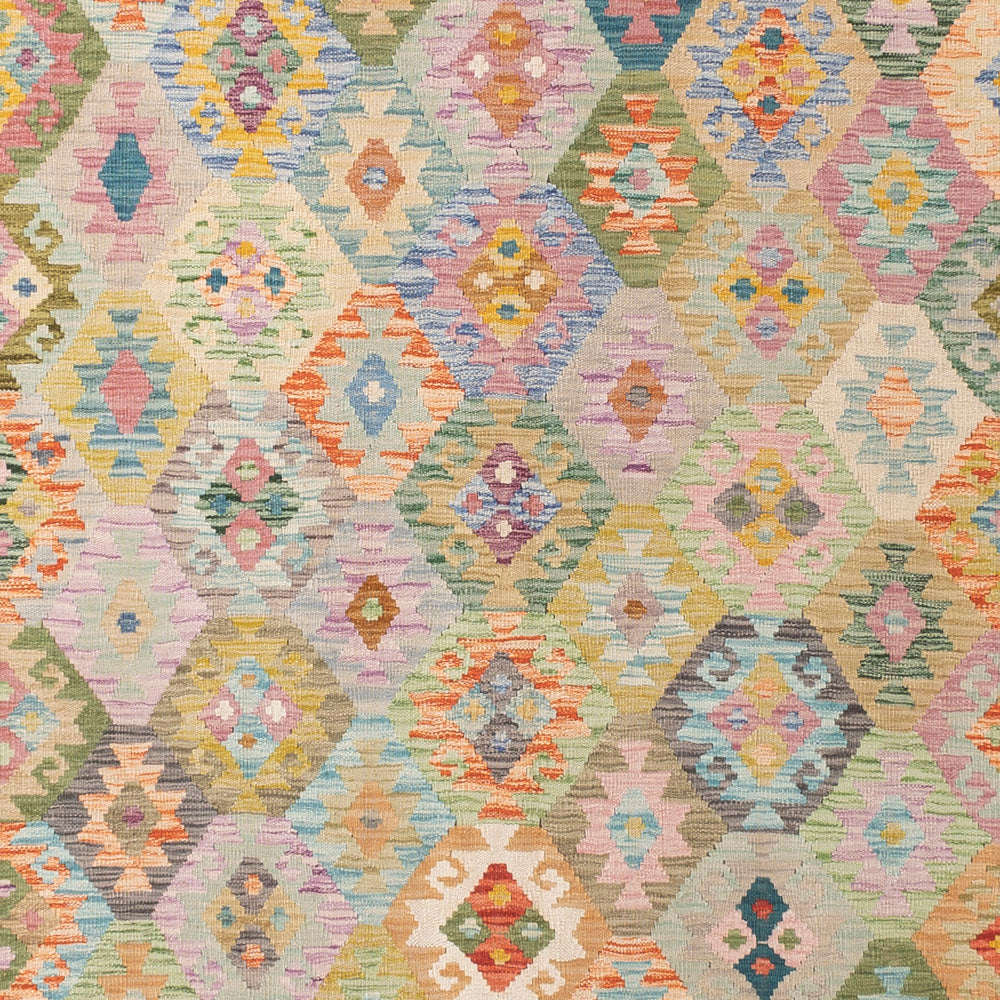 Kelim Rug - Splash - 375 x 303 cm - colorful