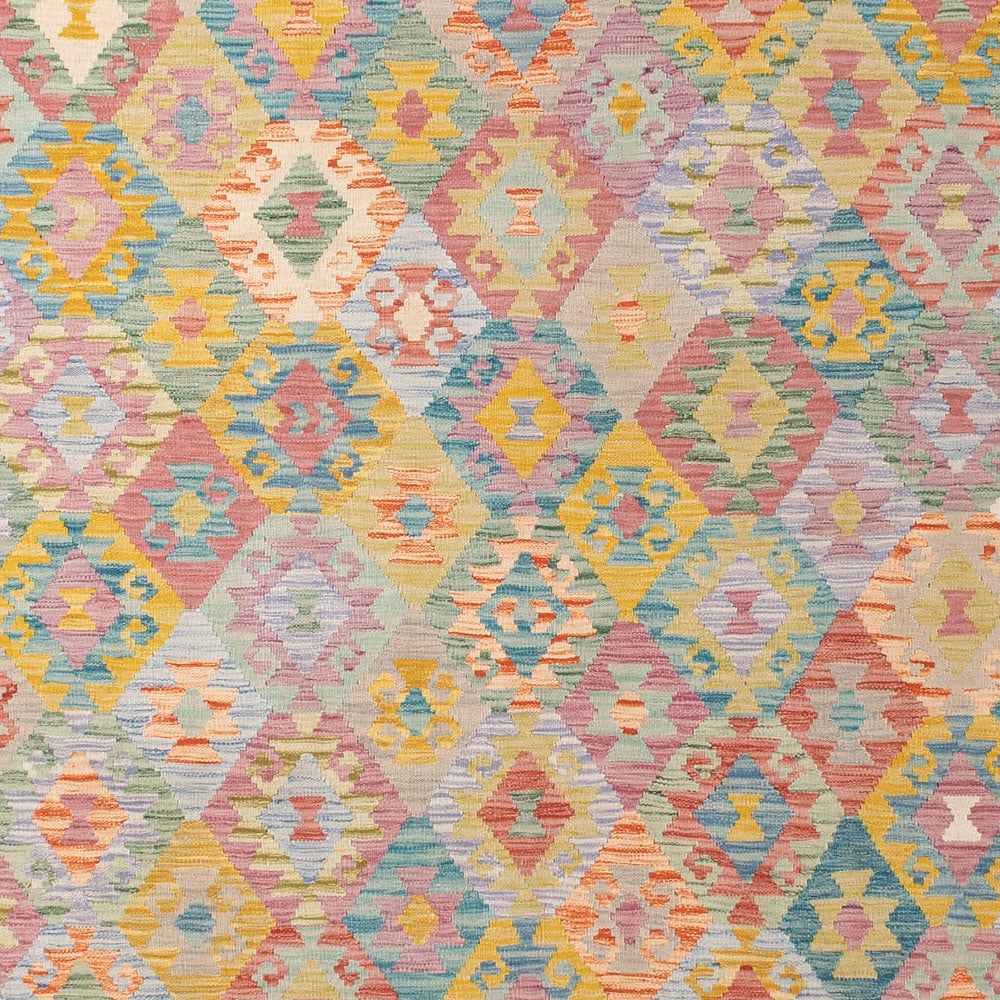 Kelim Rug - Splash - 393 x 307 cm - colorful