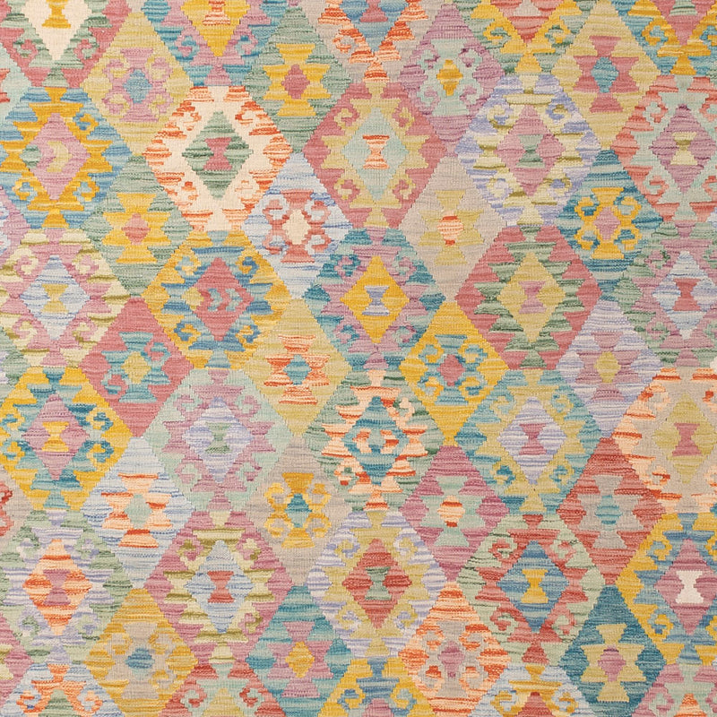 Kelim Rug - Splash - 393 x 307 cm - colorful