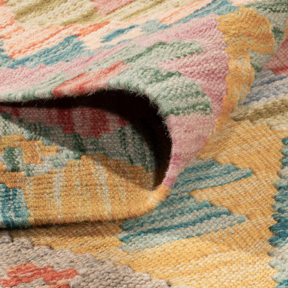 Kelim Rug - Splash - 393 x 307 cm - colorful