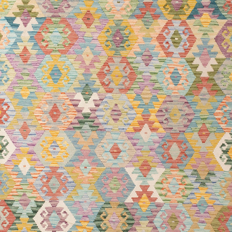 Kelim Rug - Splash - 383 x 312 cm - colorful