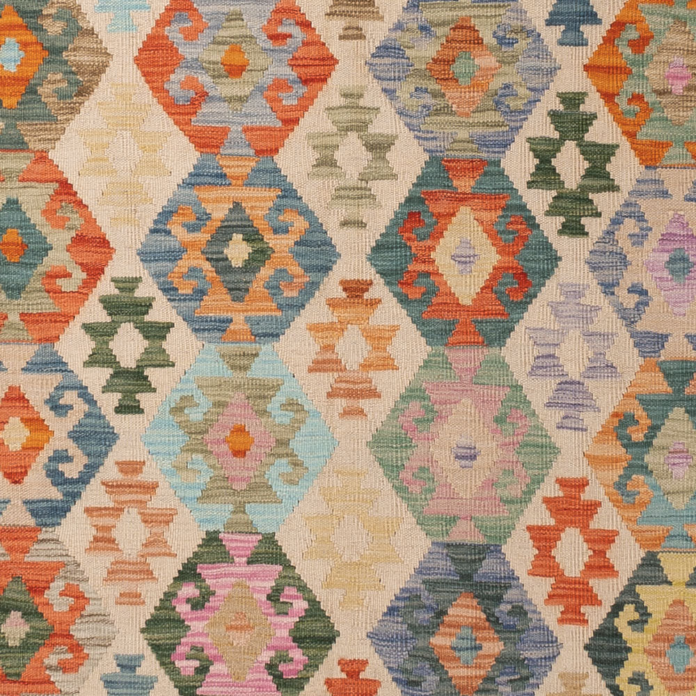 Kelim Rug - Splash - 348 x 259 cm - colorful