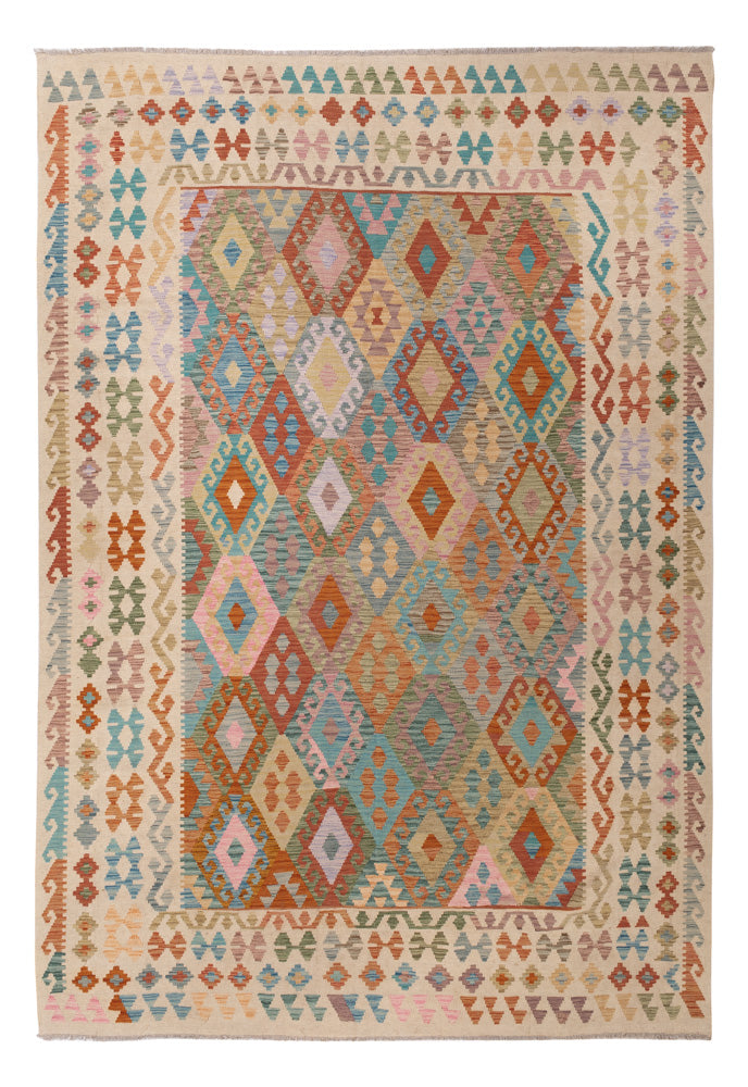 Kelim Rug - Splash - 348 x 250 cm - colorful