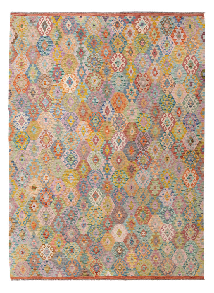 Kelim Rug - Splash - 347 x 254 cm - colorful