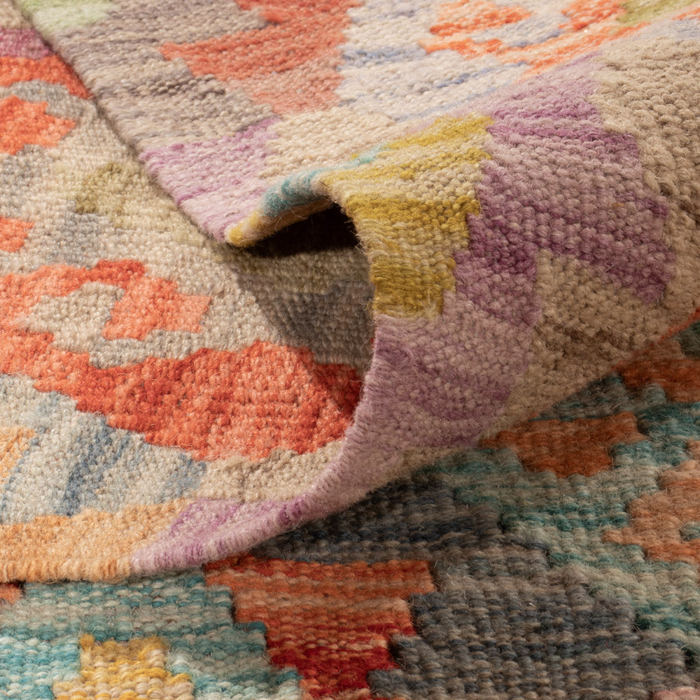 Kelim Rug - Splash - 347 x 254 cm - colorful