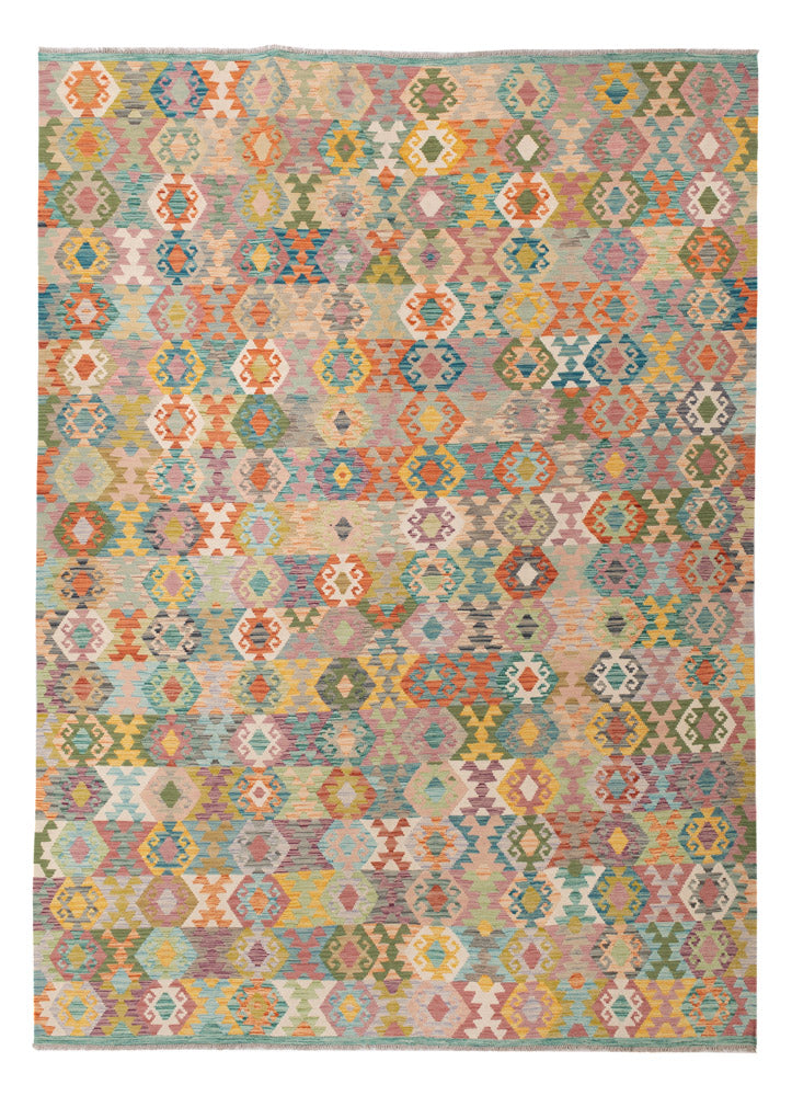 Kelim Rug - Splash - 345 x 253 cm - colorful