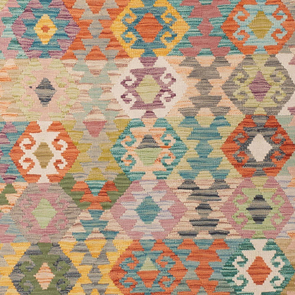 Kelim Rug - Splash - 345 x 253 cm - colorful