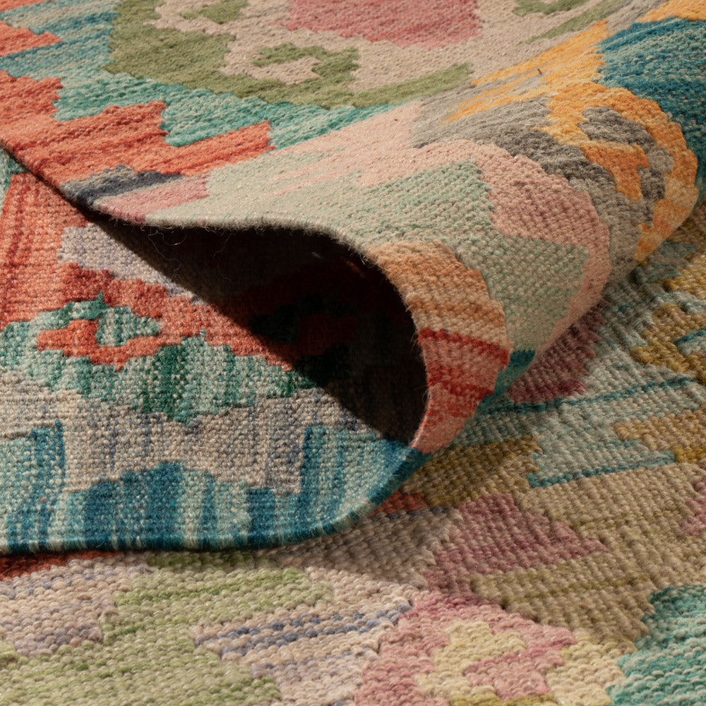 Kelim Rug - Splash - 345 x 253 cm - colorful