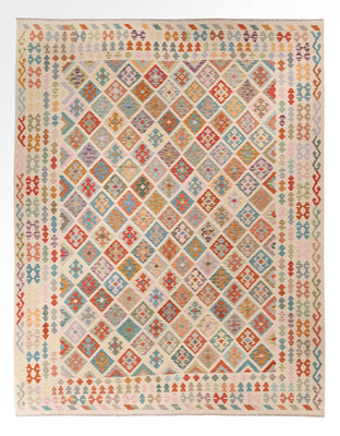 Kelim Rug - Splash - 387 x 310 cm - colorful