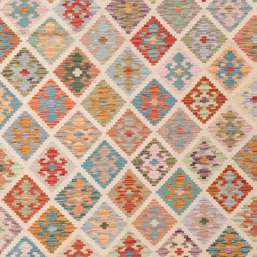 Kelim Rug - Splash - 387 x 310 cm - colorful