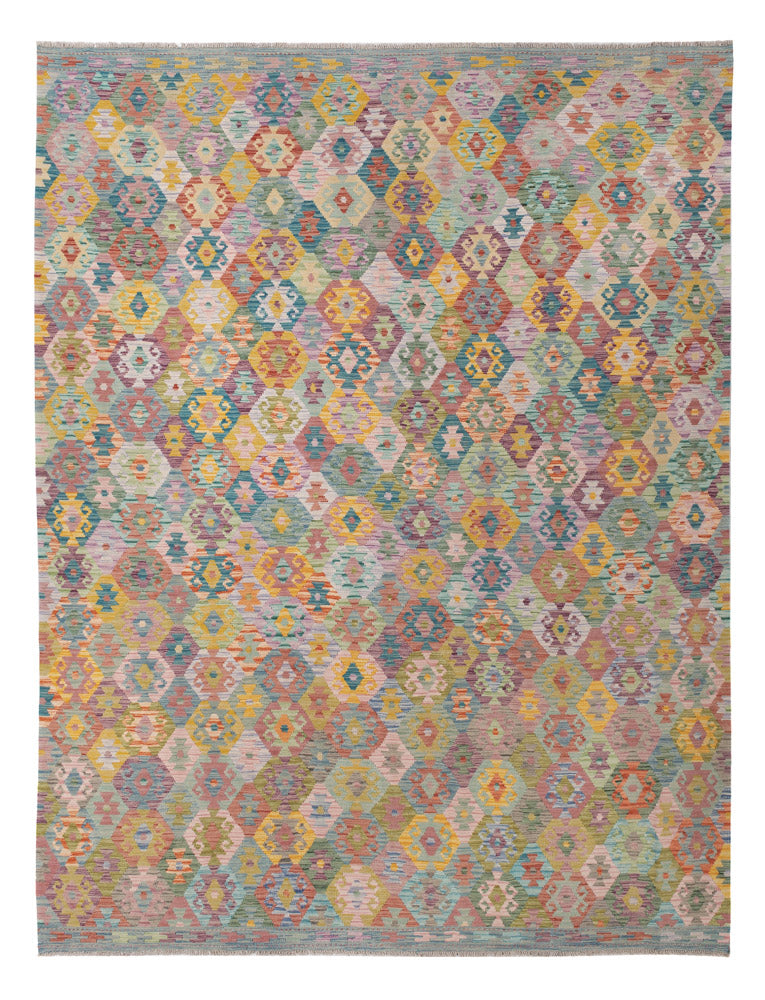 Kelim Rug - Splash - 336 x 259 cm - colorful