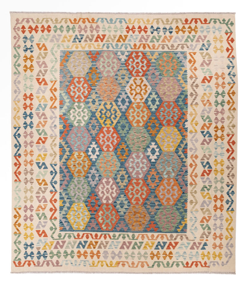 Kelim Rug - Splash - 290 x 253 cm - colorful