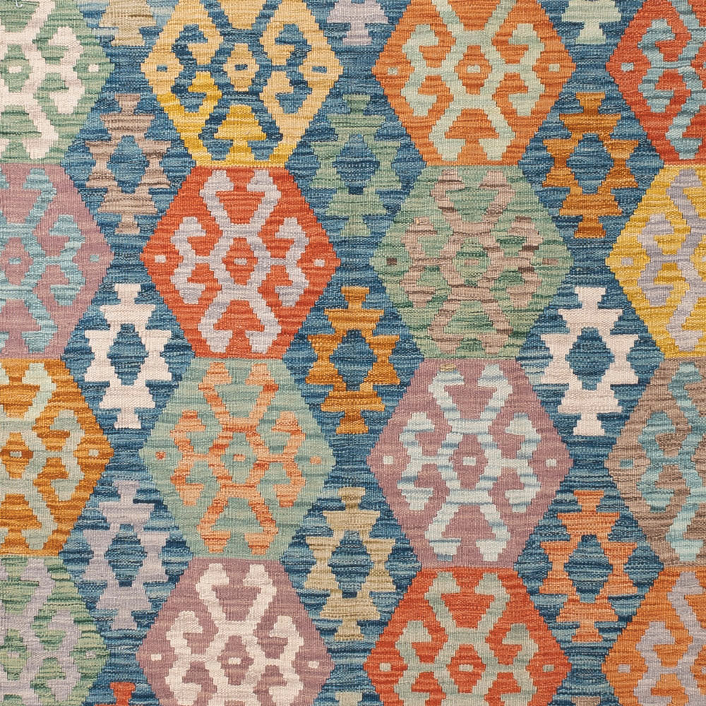 Kelim Rug - Splash - 290 x 253 cm - colorful