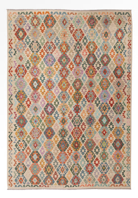 Kelim Rug - Splash - 358 x 258 cm - colorful