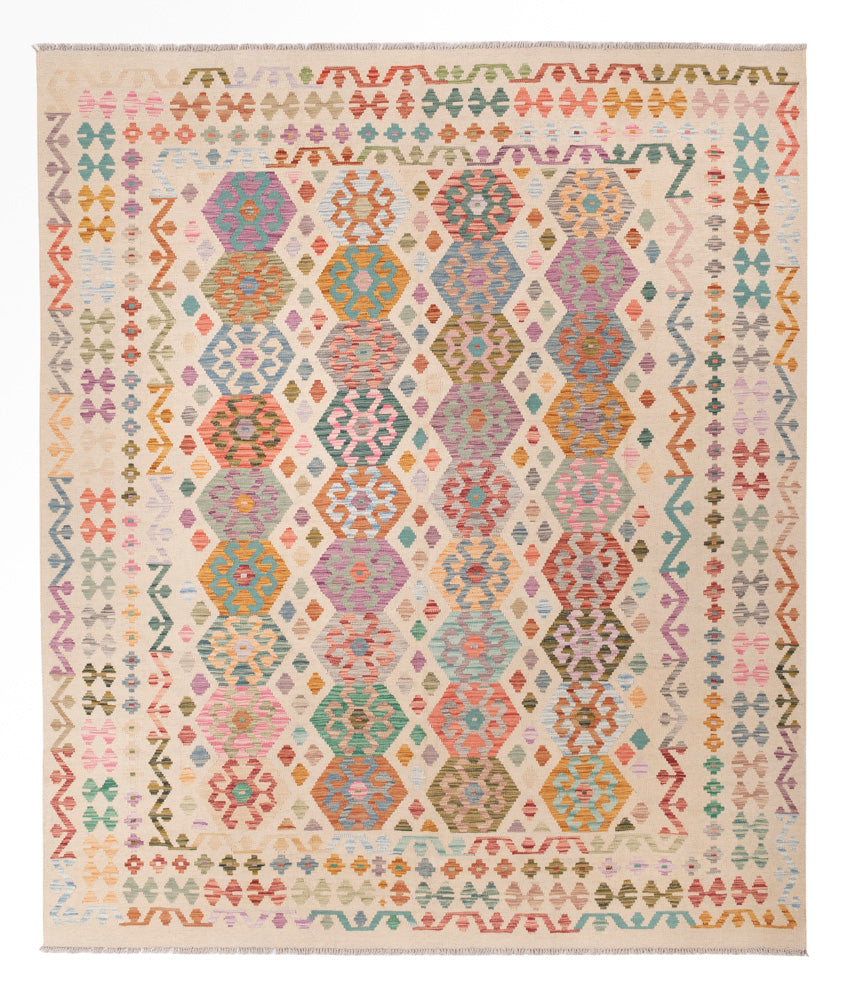 Kelim Rug - Splash - 287 x 250 cm - colorful
