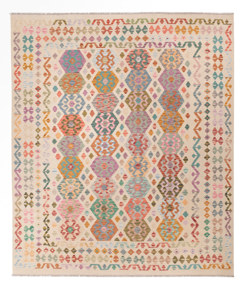Kelim Rug - Splash - 287 x 250 cm - colorful