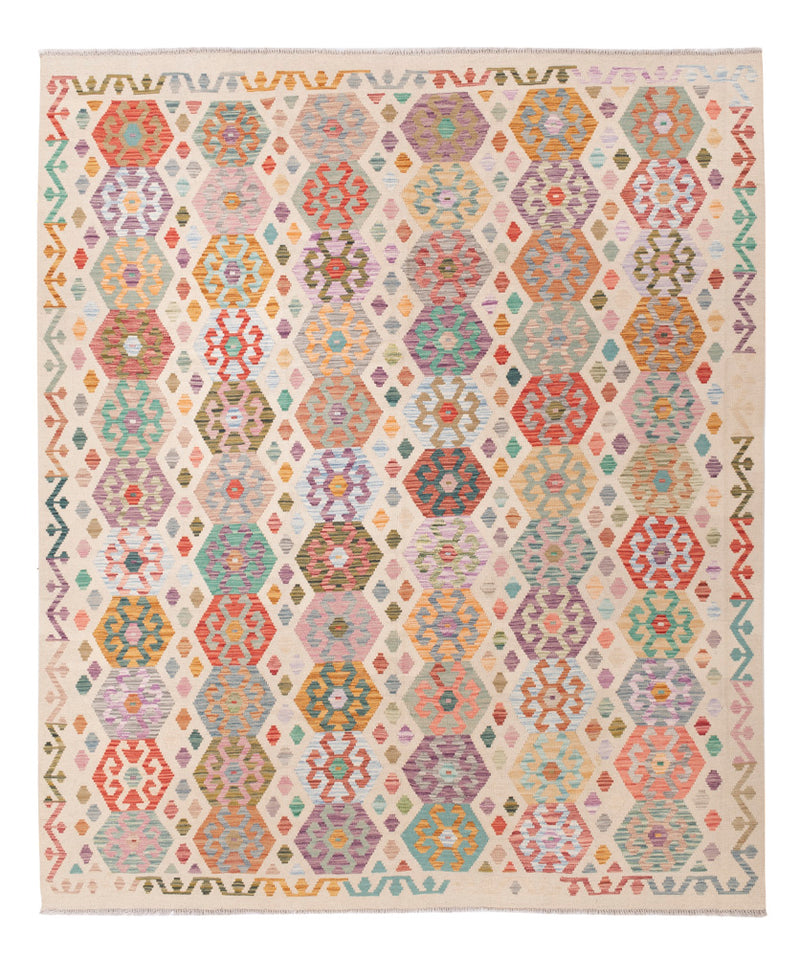 Kelim Rug - Splash - 296 x 252 cm - colorful