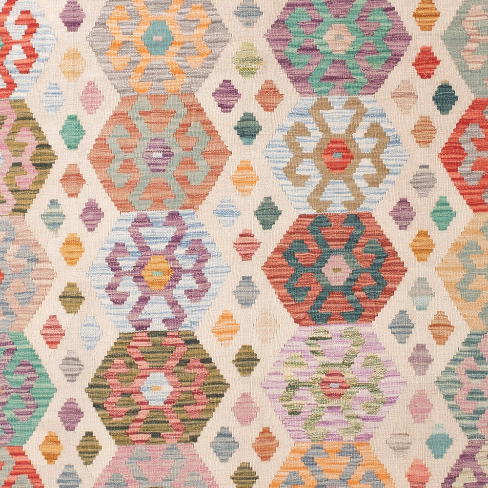 Kelim Rug - Splash - 296 x 252 cm - colorful