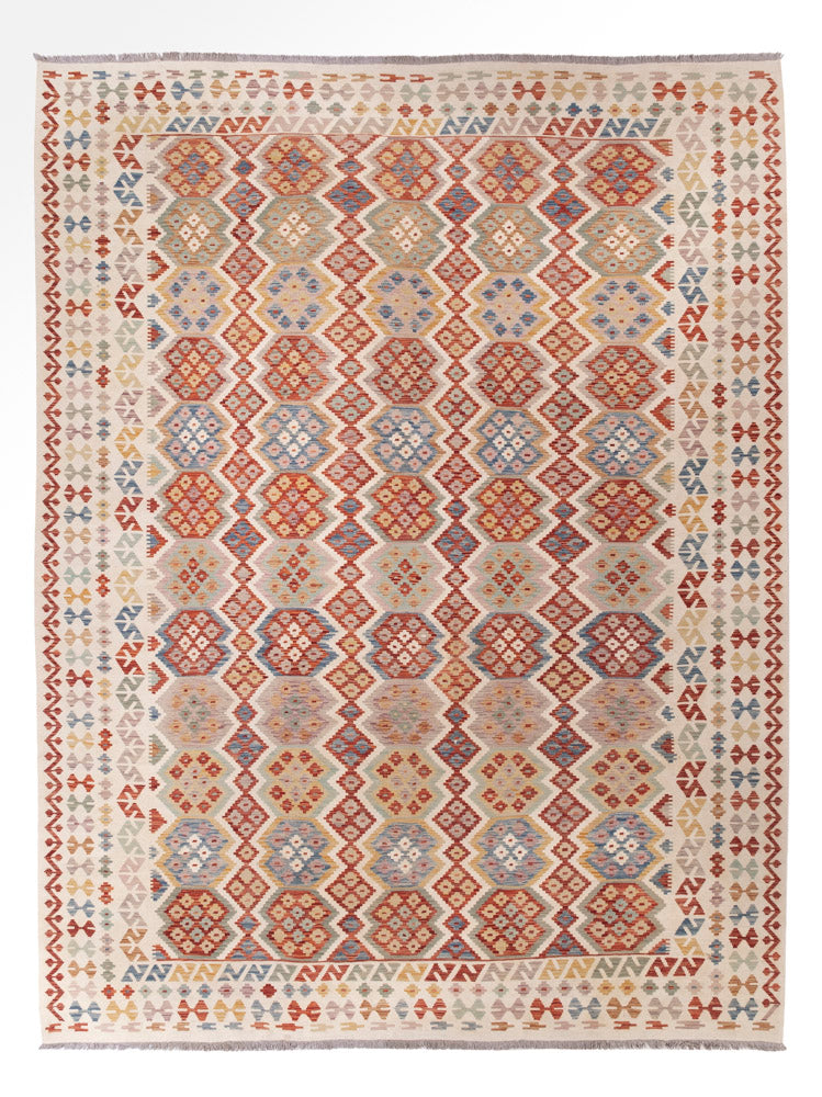 Kelim Rug - Splash - 403 x 306 cm - colorful