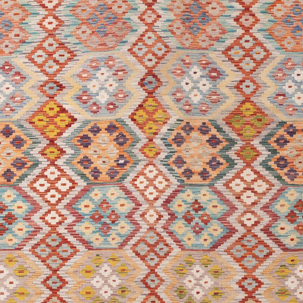 Kelim Rug - Splash - 403 x 314 cm - colorful