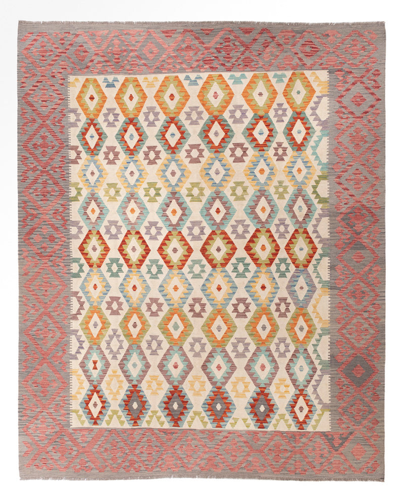 Kelim Rug - Splash - 389 x 314 cm - colorful