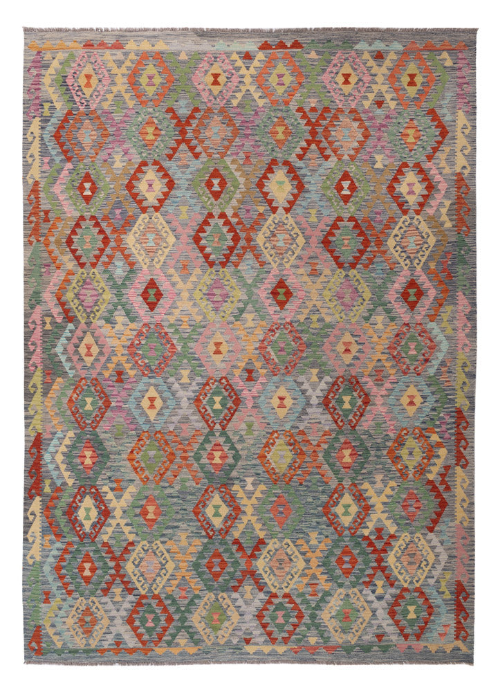 Kelim Rug - Splash - 354 x 257 cm - colorful