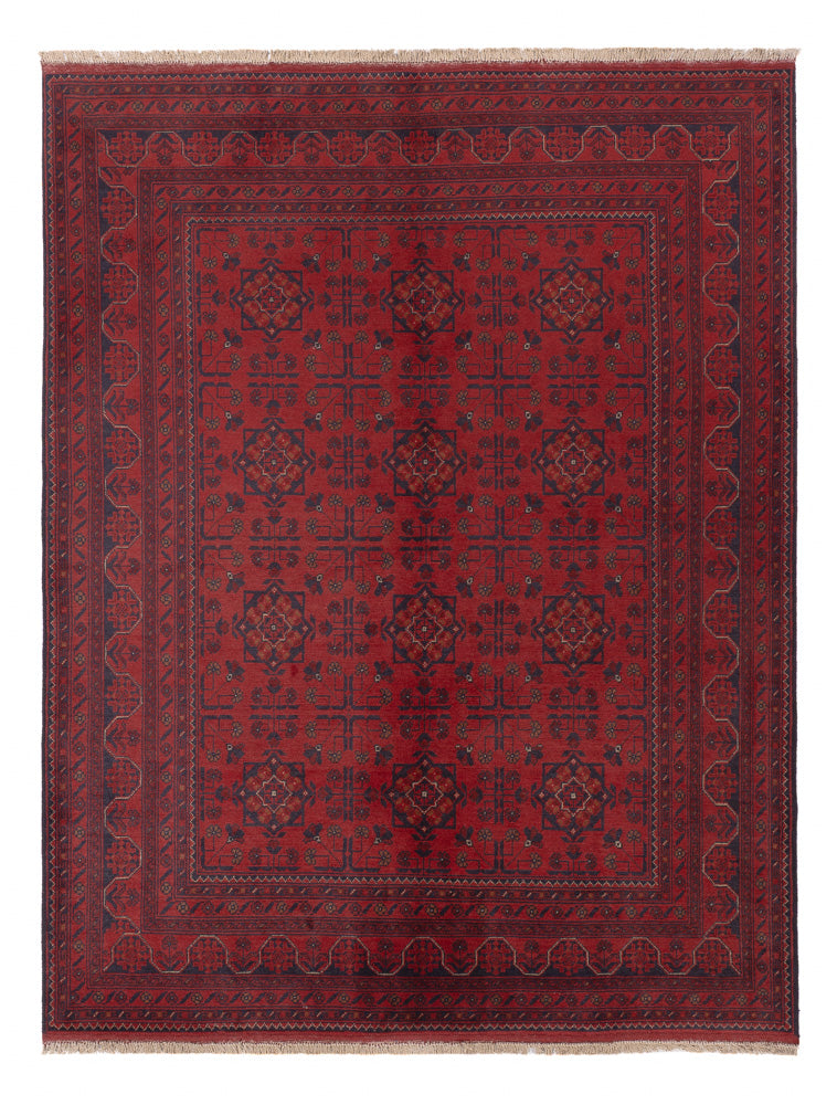 Afghan Rug - Kunduz - 236 x 166 cm - red