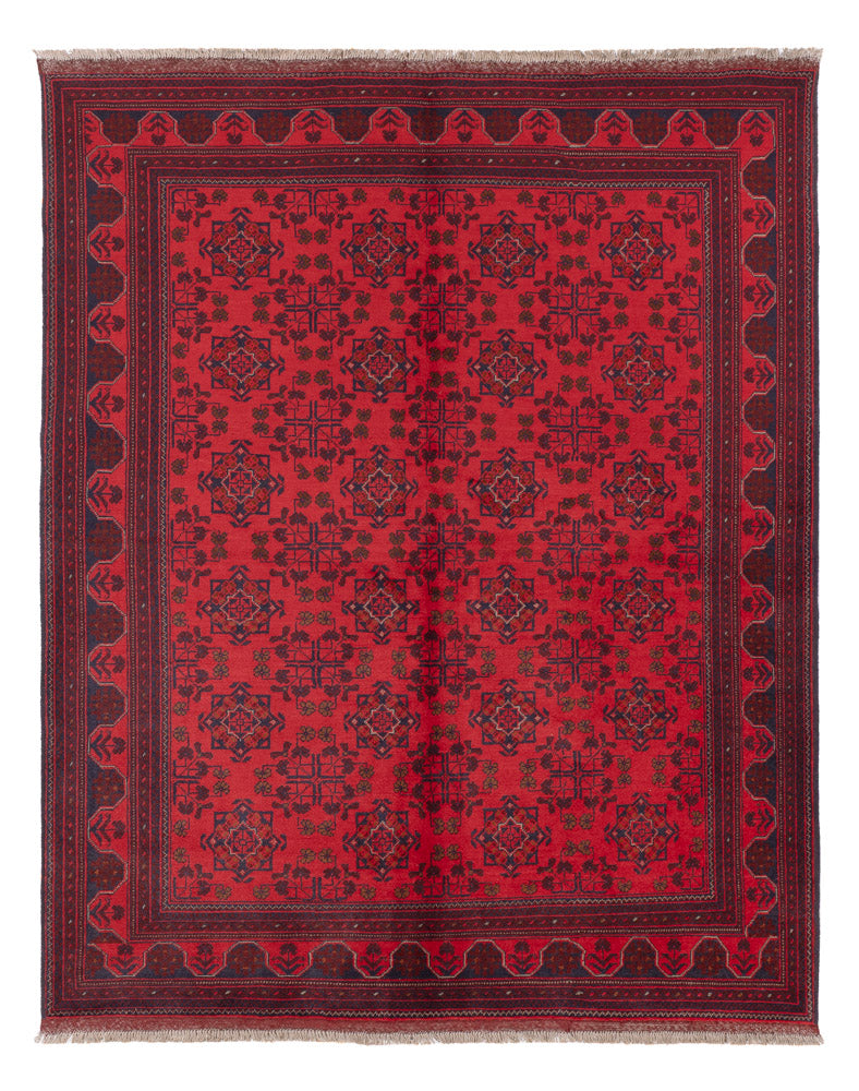 Afghan Rug - Kunduz - 223 x 173 cm - red