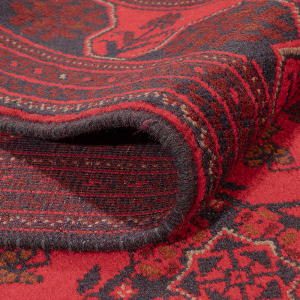 Afghan Rug - Kunduz - 223 x 173 cm - red
