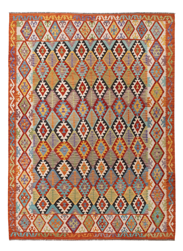 Kelim Rug - Splash - 348 x 255 cm - colorful