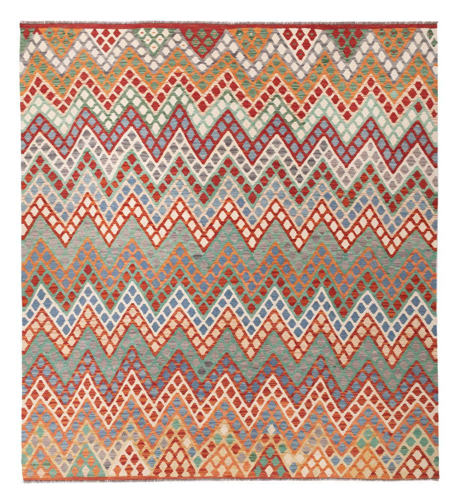 Kelim Rug - Splash - 285 x 263 cm - colorful