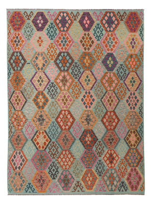 Kelim Rug - Splash - 347 x 257 cm - colorful