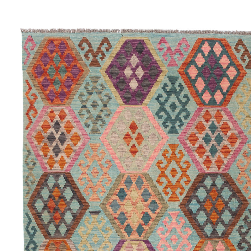 Kelim Rug - Splash - 347 x 257 cm - colorful