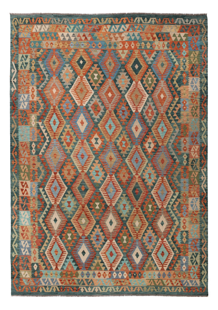 Kelim Rug - Splash - 353 x 251 cm - colorful