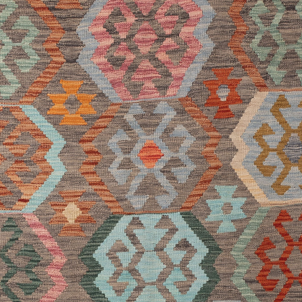 Kelim Rug - Splash - 353 x 247 cm - colorful